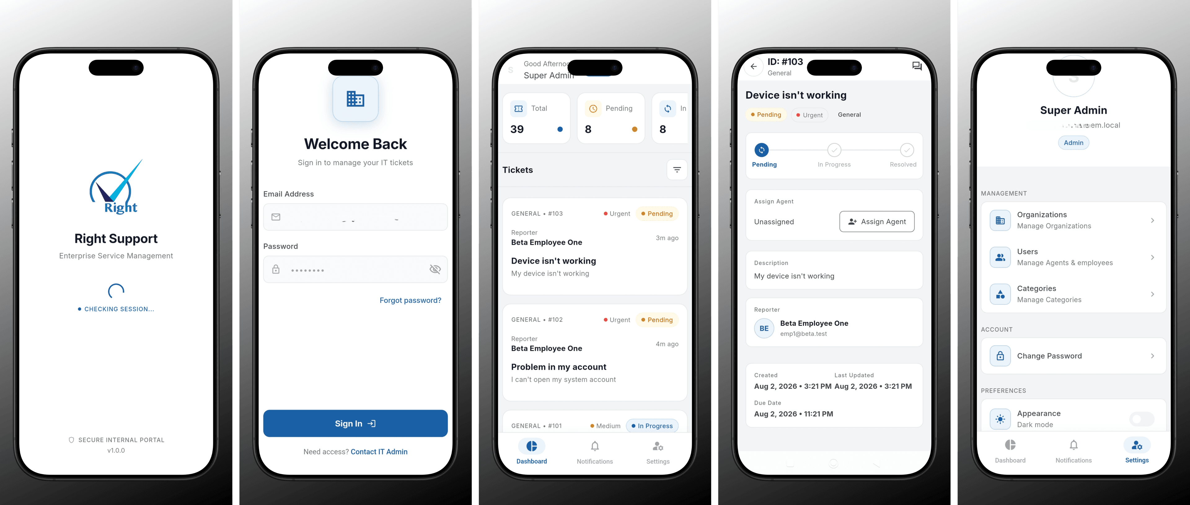 Right Support App